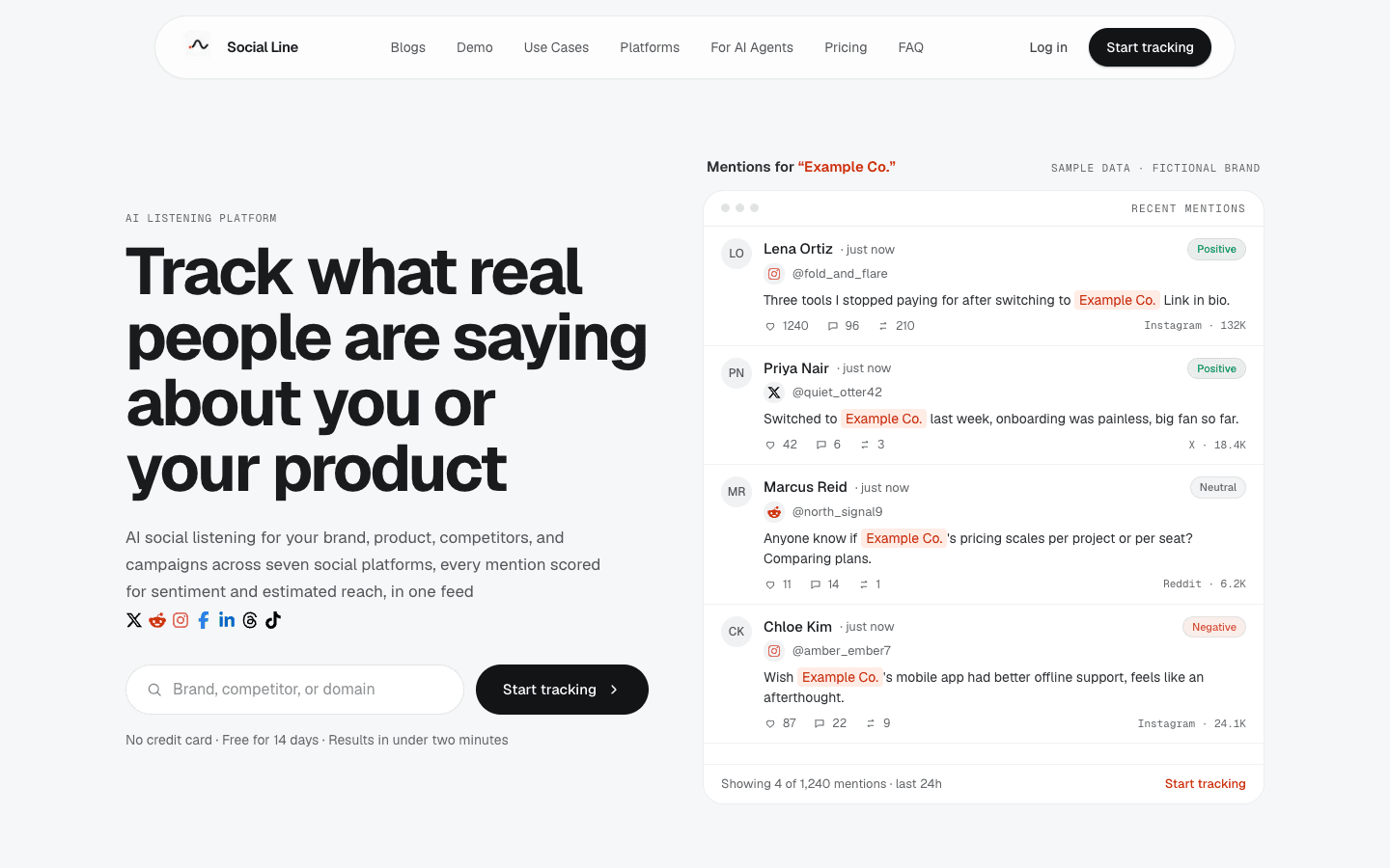 Social Line homepage